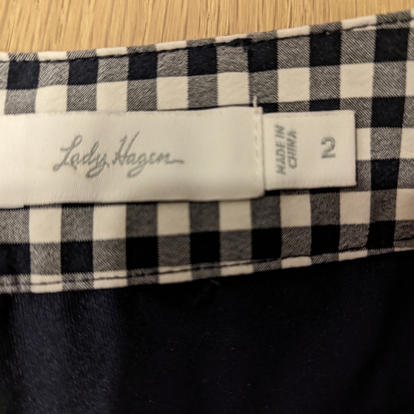 Checkered Navy and White Women's Skort - Picture 4 of 7